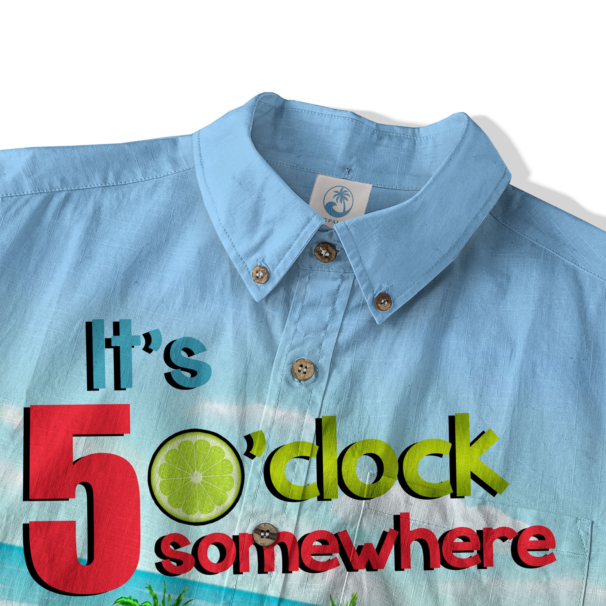 It's 5 O'clock Somewhere Hibiscus Flowers Hawaii Shirt, Aloha Parrot Hawaiian Shirt - The Palmix