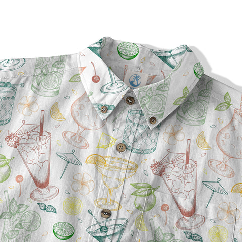 Cocktail Aloha Hawaii Shirt, Tropical Drinks Summer Vibes Hawaii Shirt