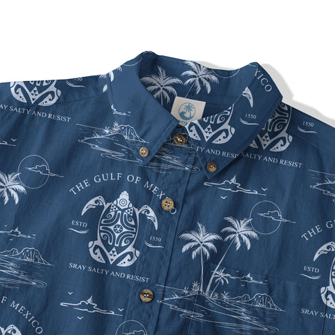 Gulf Of Mexico Hawaiian Shirt, Turtle Ocean Hawaii Shirt