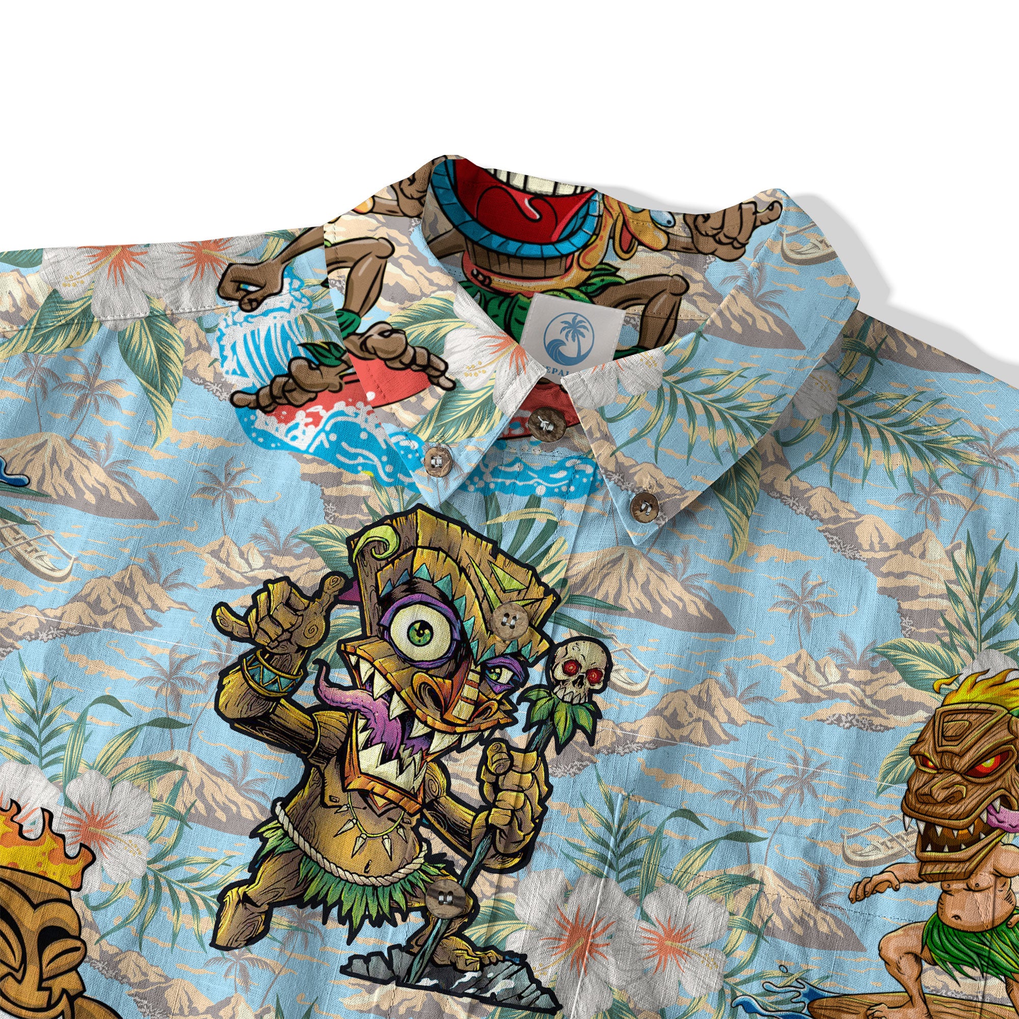 Tiki Mask Aloha Hawaii Shirt, Tiki Mask Ocean Hawaiian Shirt