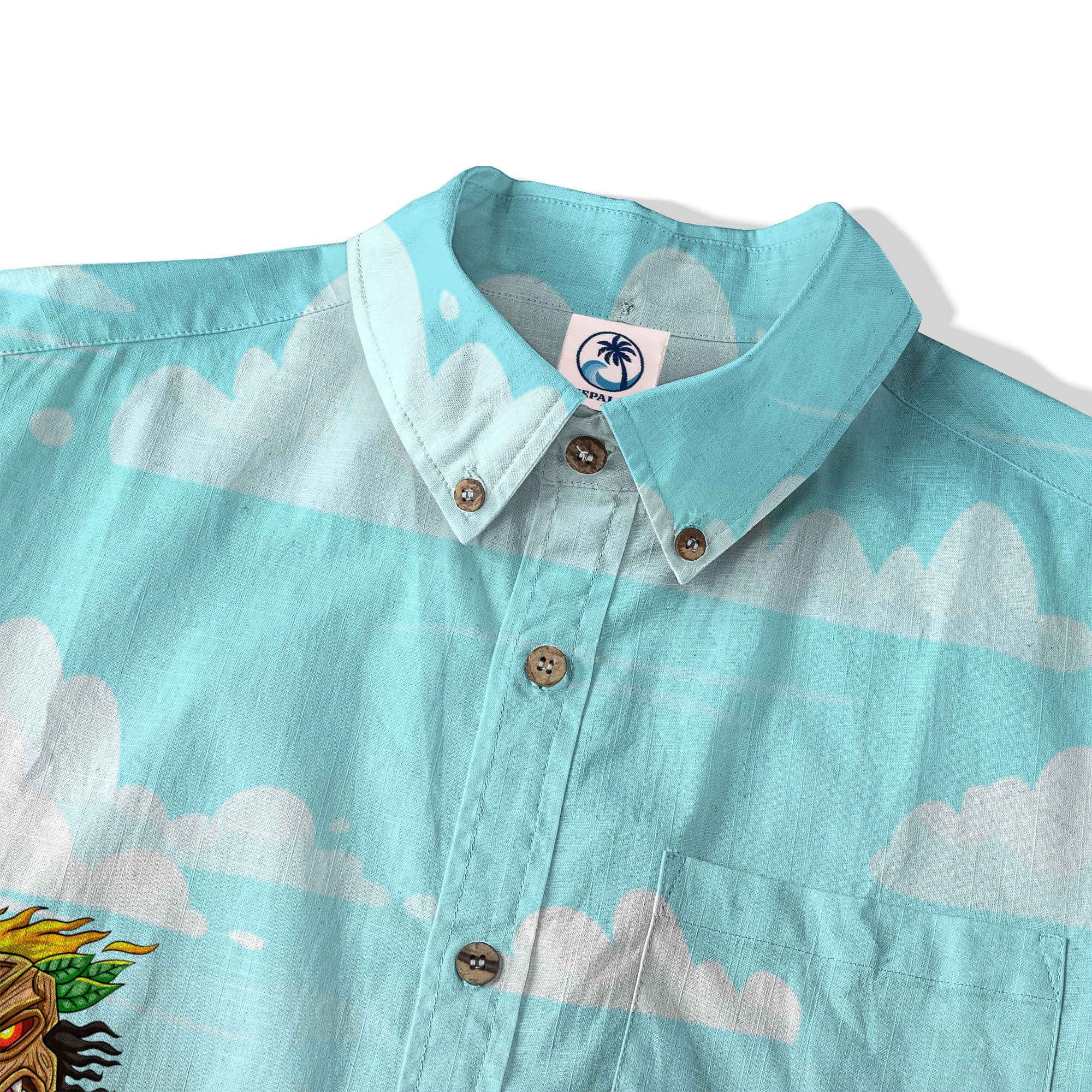 Tiki Mask Aloha Hawaii Shirt, Surfing Tiki Beach Hawaiian Shirt