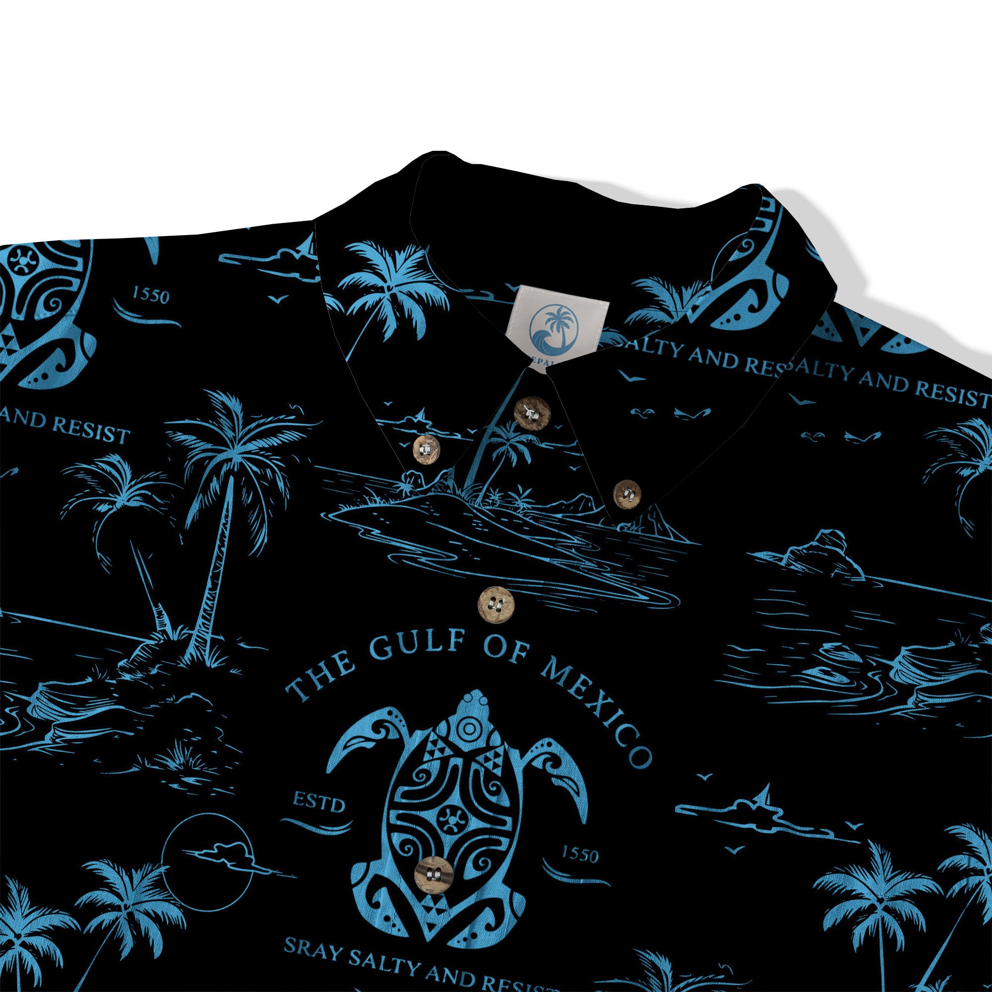 Gulf Of Mexico Est 1550 Hawaiian Shirt, Turtle Gulf Of Mexico Hawaiian Shirt