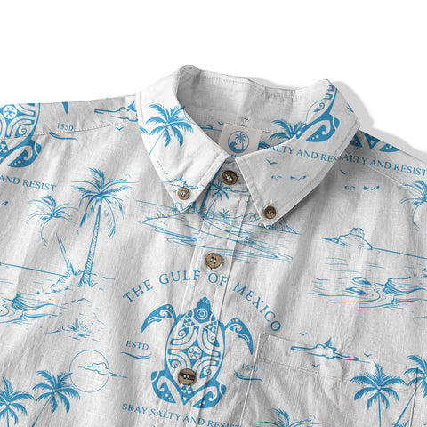 Gulf Of Mexico Est 1550 Hawaiian Shirt, Turtle Gulf Of Mexico Hawaiian Shirt