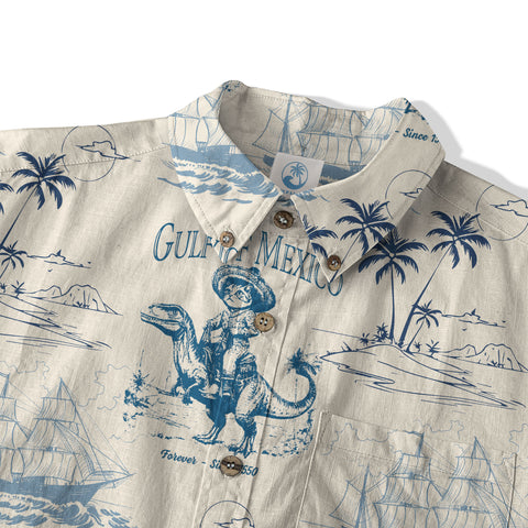 Gulf of Mexico Funny Cat Riding Dinosaurs Shirt