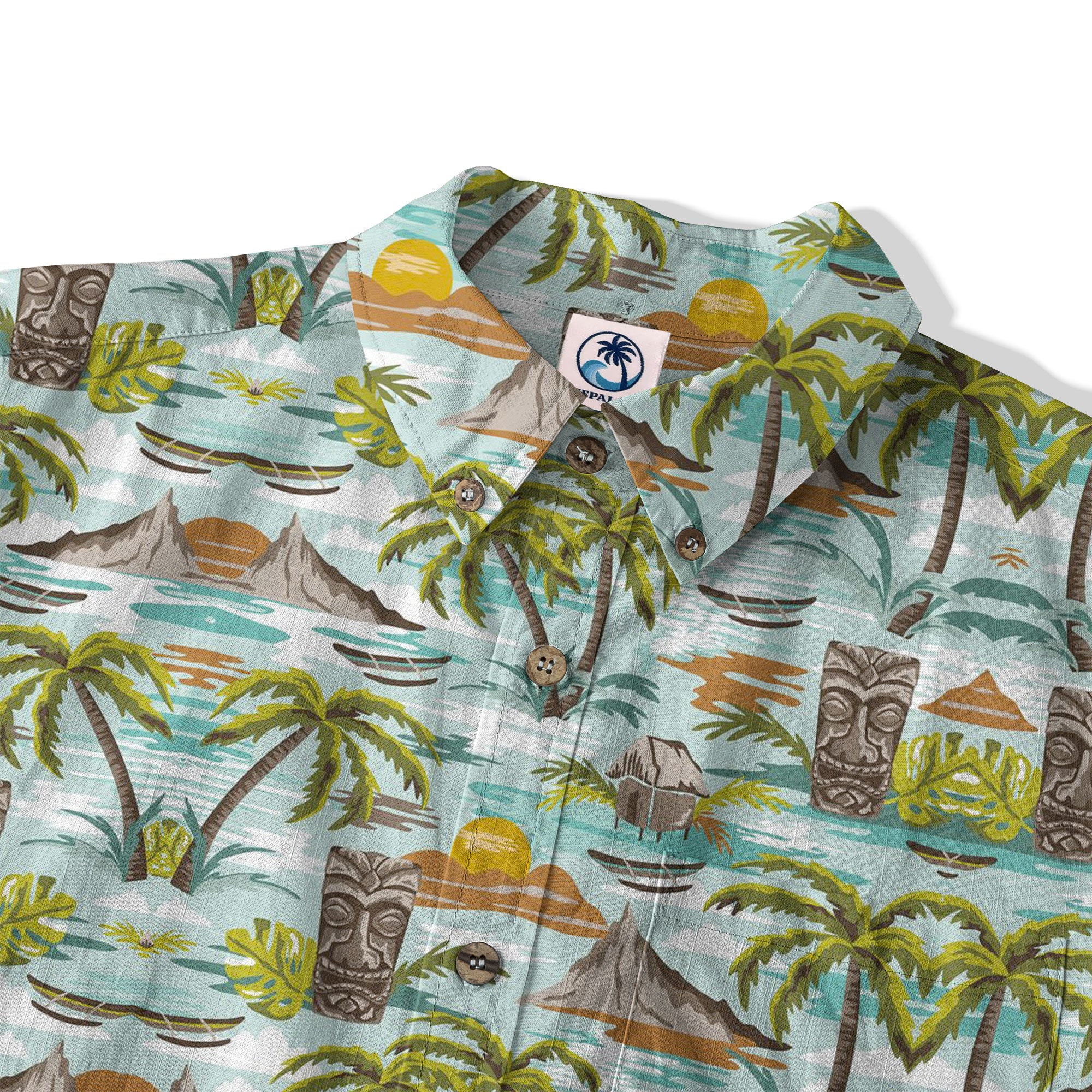 Colorful Tiki Hawaiian Shirt, Summer Vibes Aloha Hawaii Shirt