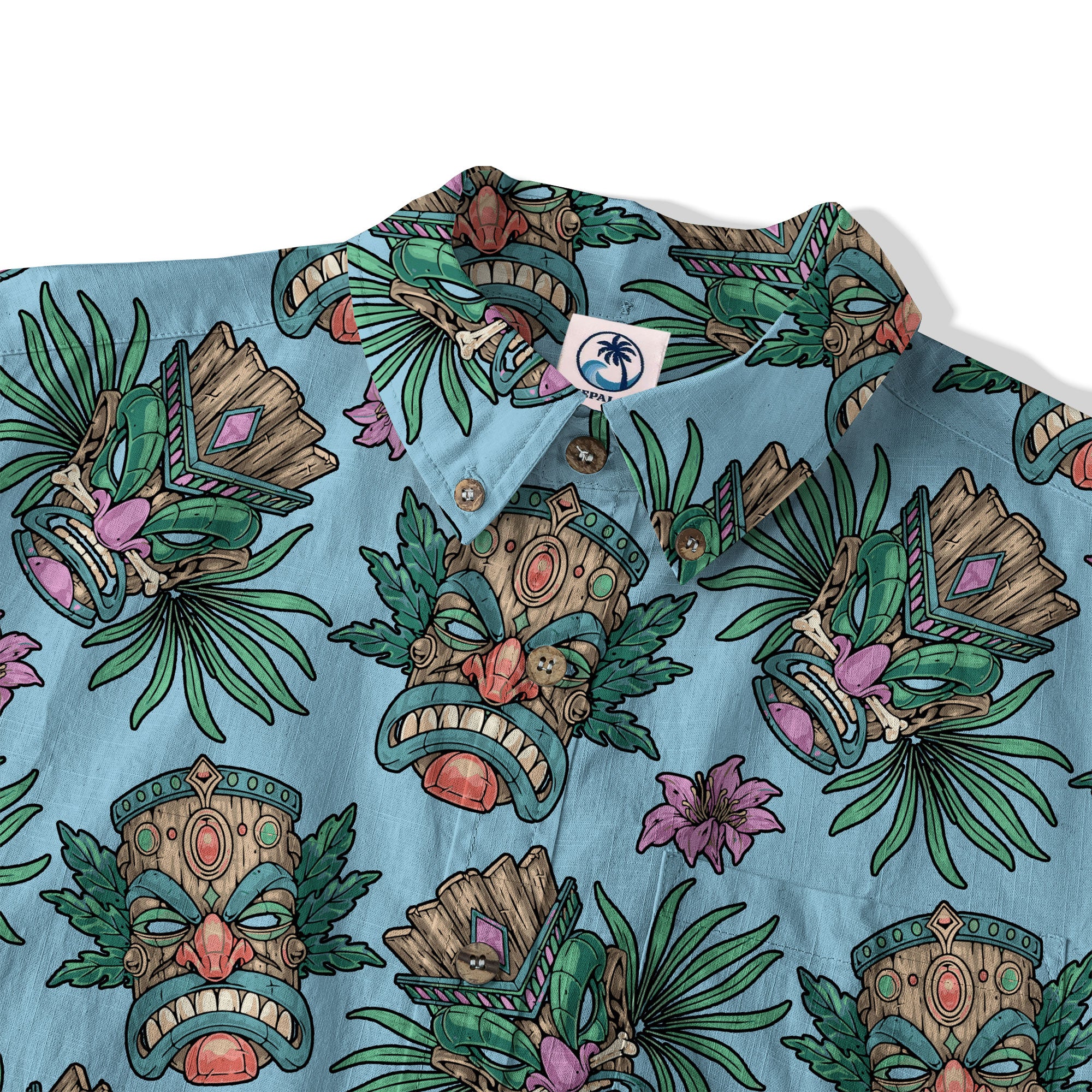 Tribal Tiki Hawaiian Shirt, Summer Vibes Aloha Hawaii Shirt