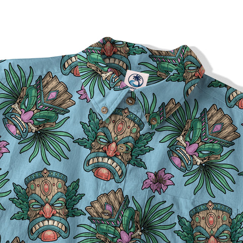 Tribal Tiki Hawaiian Shirt, Summer Vibes Aloha Hawaii Shirt
