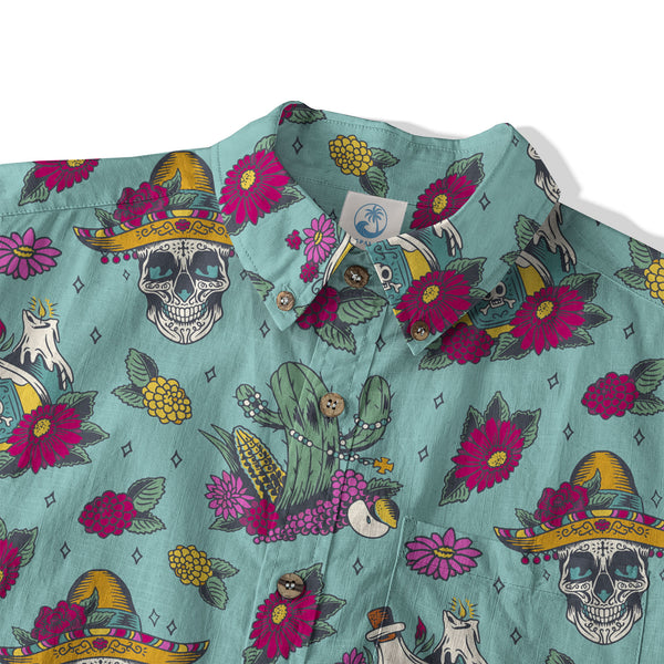 Dia De Los Muertos Hawaii Shirt, Cinco de Mayo Hawaii Shirt