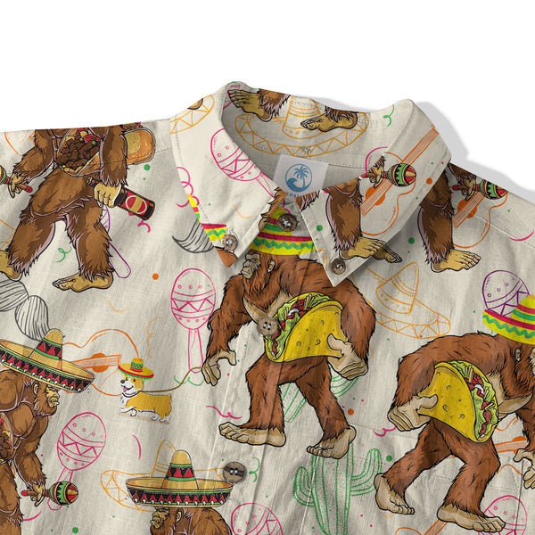 Bigfoot Cinco De Mayo Hawaii Shirt, Cinco De Mayo Mexican Hawaii Pattern
