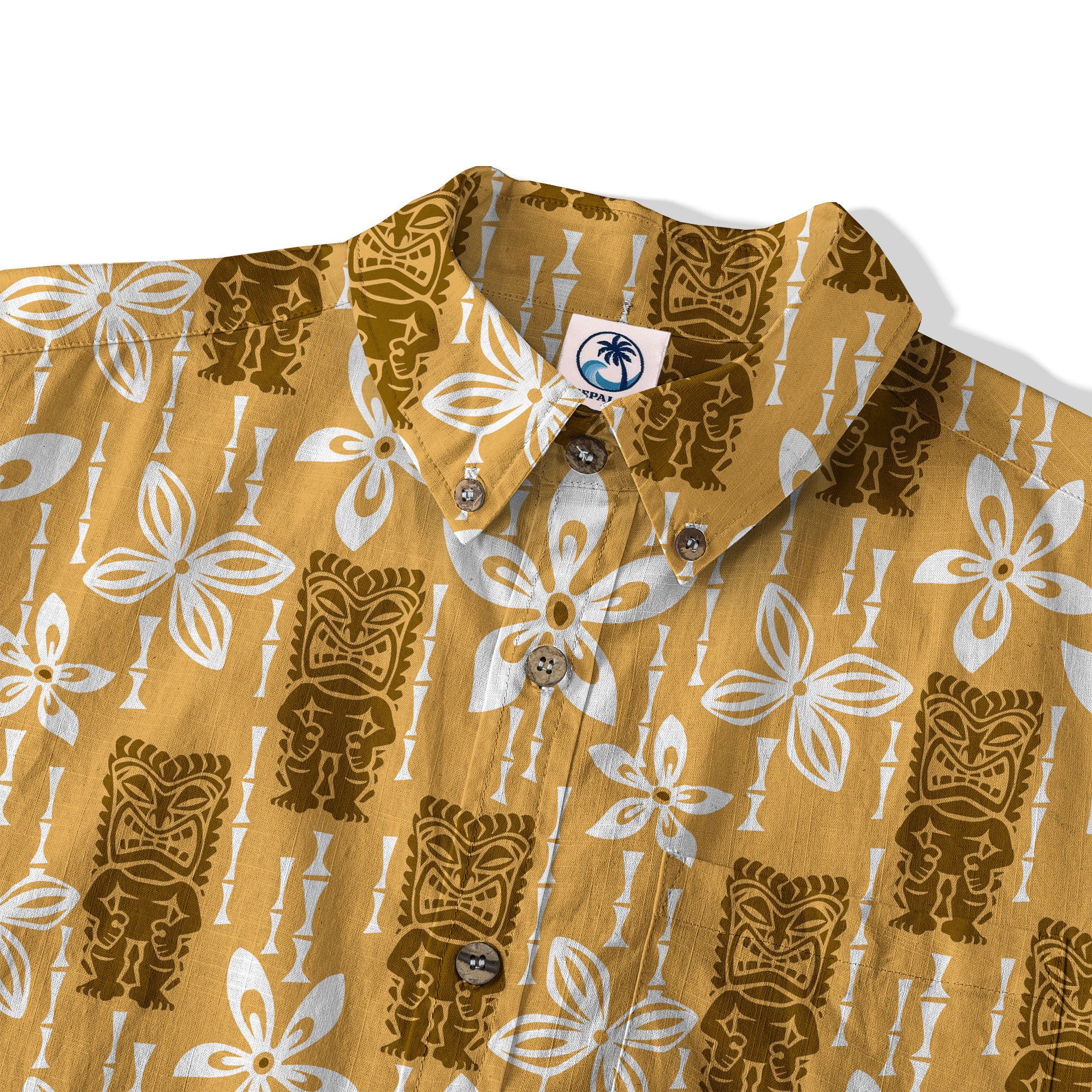 Tiki Hibiscus Flowers Hawaii Shirt