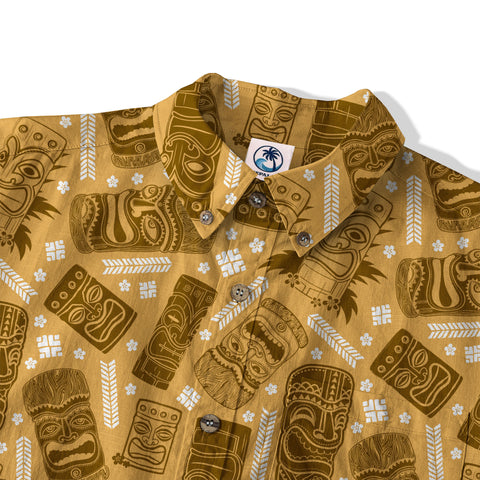 Tiki Hawaii Tropic Hawaiian Shirt