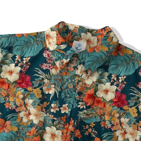 Hawaii Flowers Seamless Patterns Hawaiian Shirt For Men, Aloha Floral Pattern Hawaii Shirt