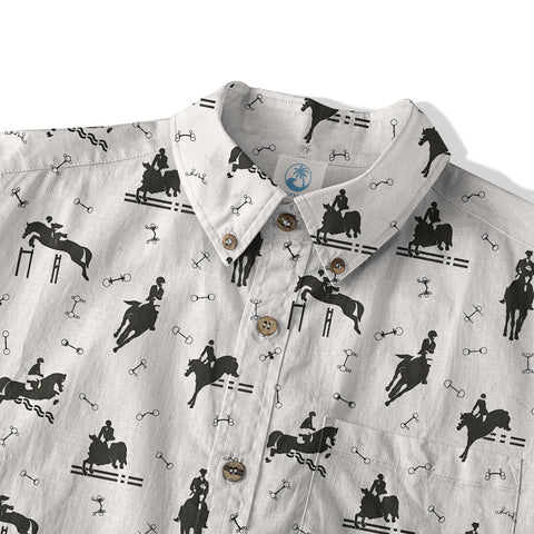 Horseshoes Rose Kentucky Hawaiian Shirt Derby Day