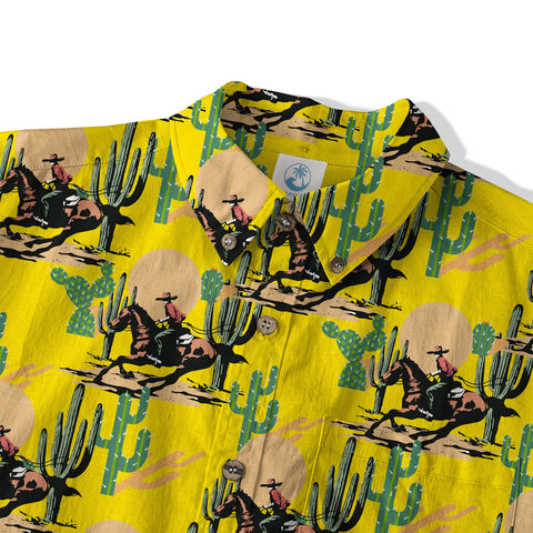 Cowboy Cactus Hawaiian Shirt Wild West Tree Shirt