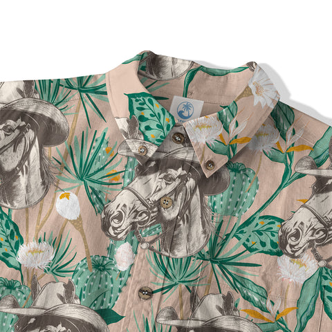 Cowboy Cactus Hawaiian Shirt Wild West Tree Shirt