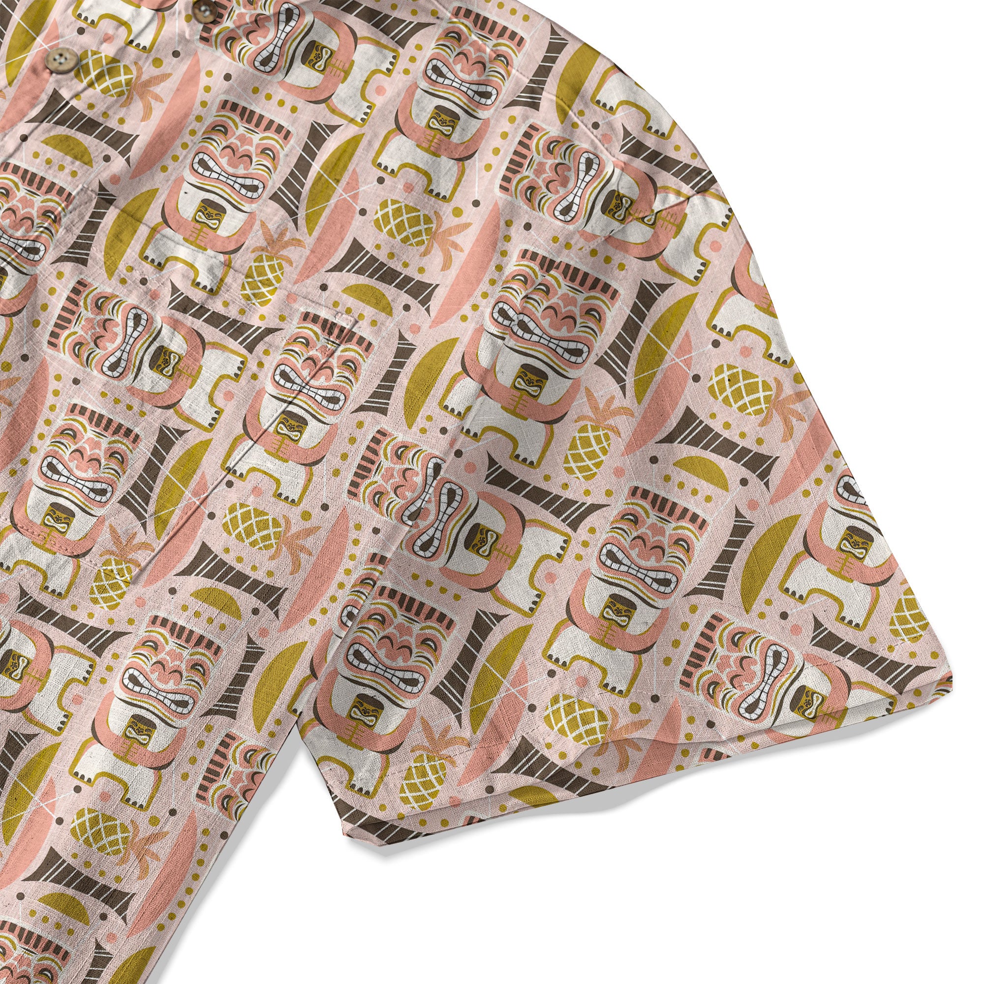 Retro Mid Century Modern Tiki Hawaii Shirt, Tropical Tiki Hawaii Shirt