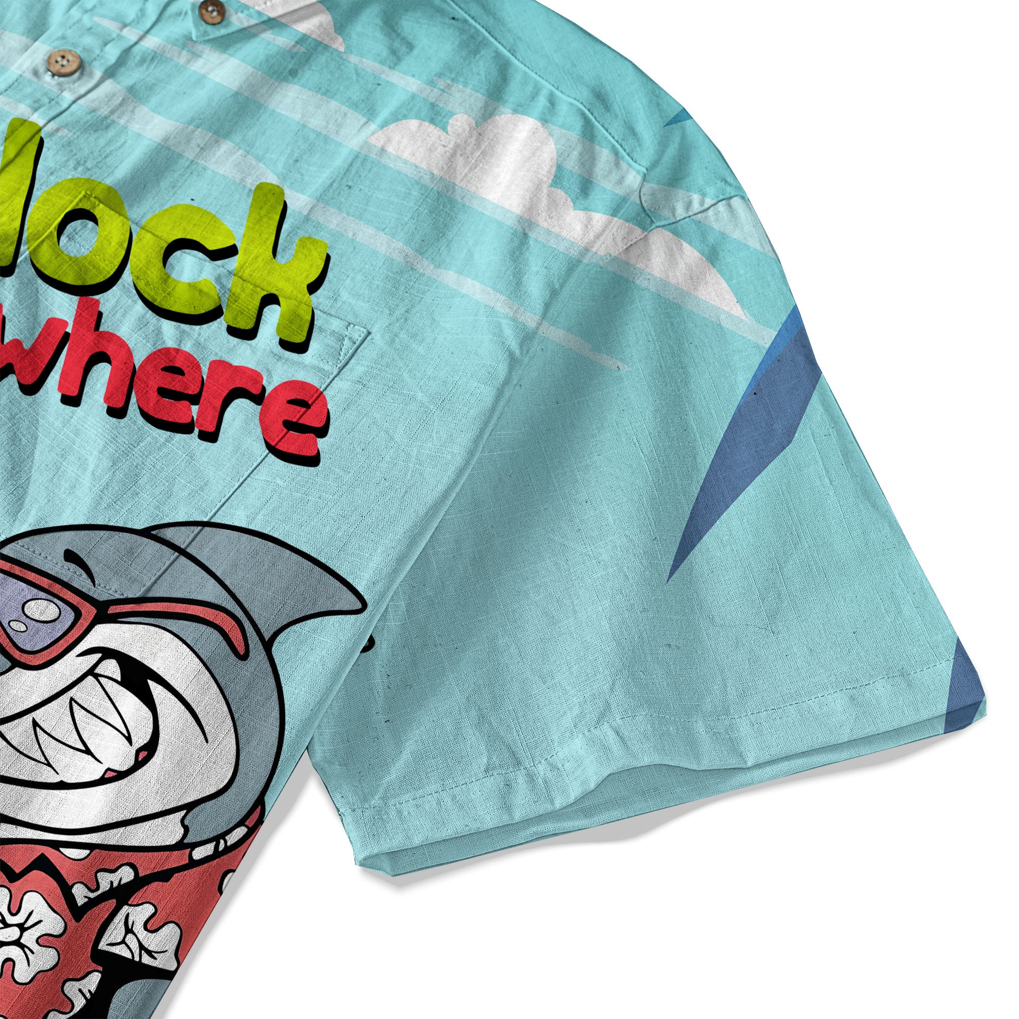 Retro Shark Hibiscus Drink Short Sleeve Shirt, I'm Not Waiting Until 5 Shirt