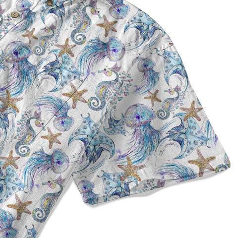Ocean Animal Aloha Hawaiian Shirt, Sea Life Hawaii Shirt - The Palmix