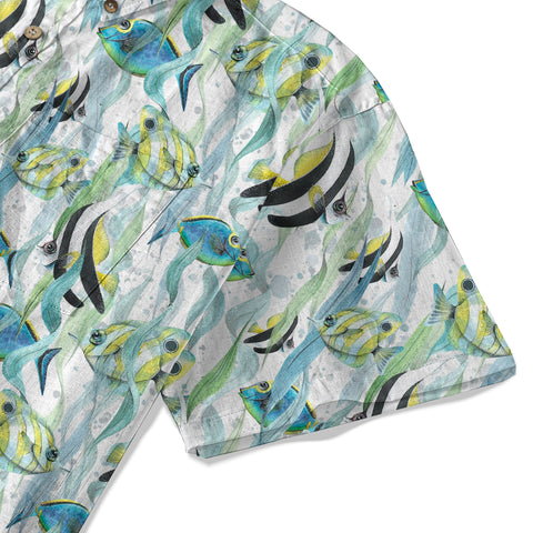 Ocean Animal Aloha Hawaiian Shirt, Sea Life Beach Button Up Hawaii Shirt - The Palmix