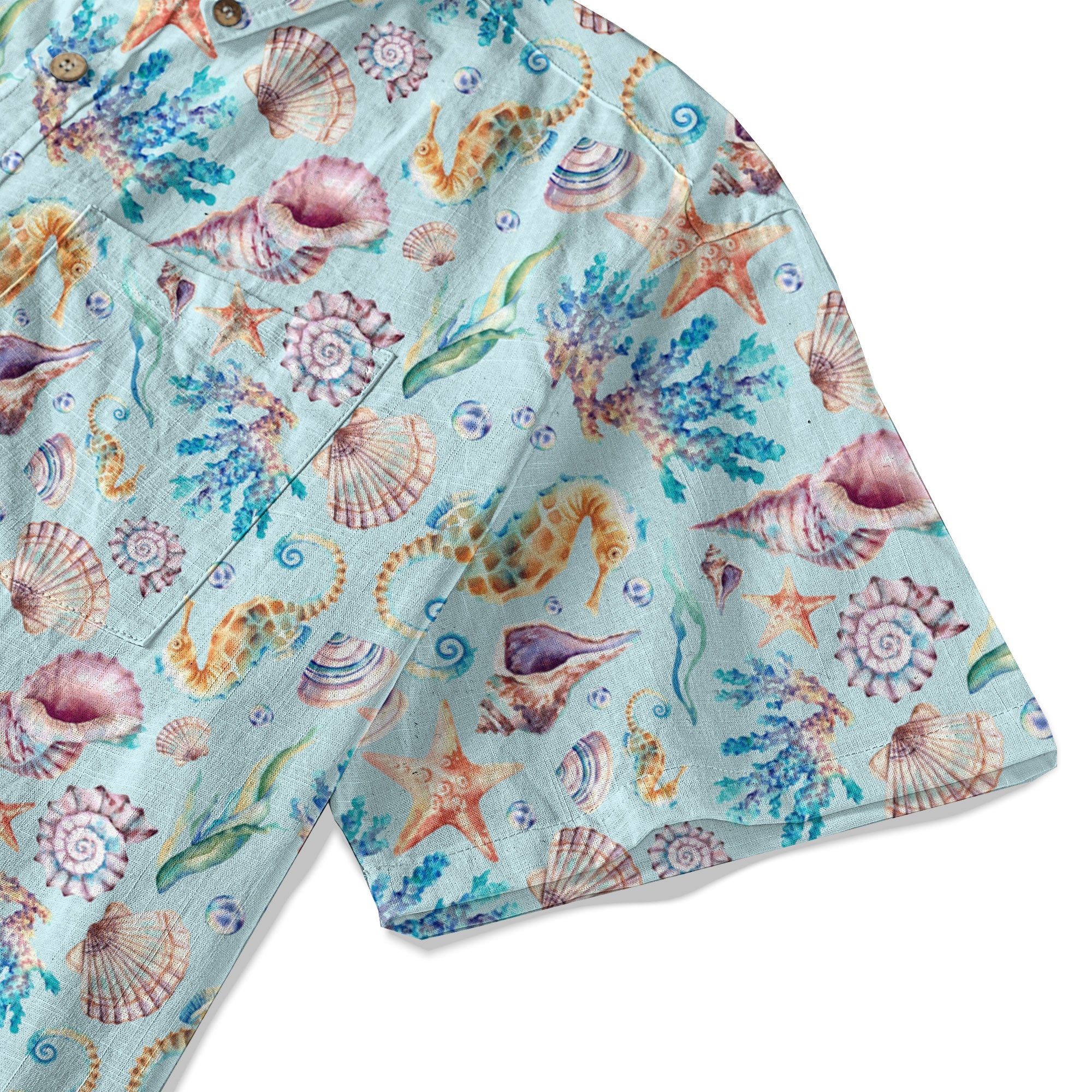 Ocean Animals Aloha Theme Hawaiian Shirt, Summer Vibes Button Down Hawaii Shirt - The Palmix