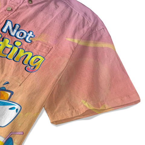 Retro Shark Hibiscus Drink Short Sleeve Shirt, I'm Not Waiting Until 5 Shirt - The Palmix