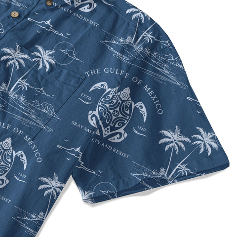Gulf Of Mexico Hawaiian Shirt, Turtle Ocean Hawaii Shirt