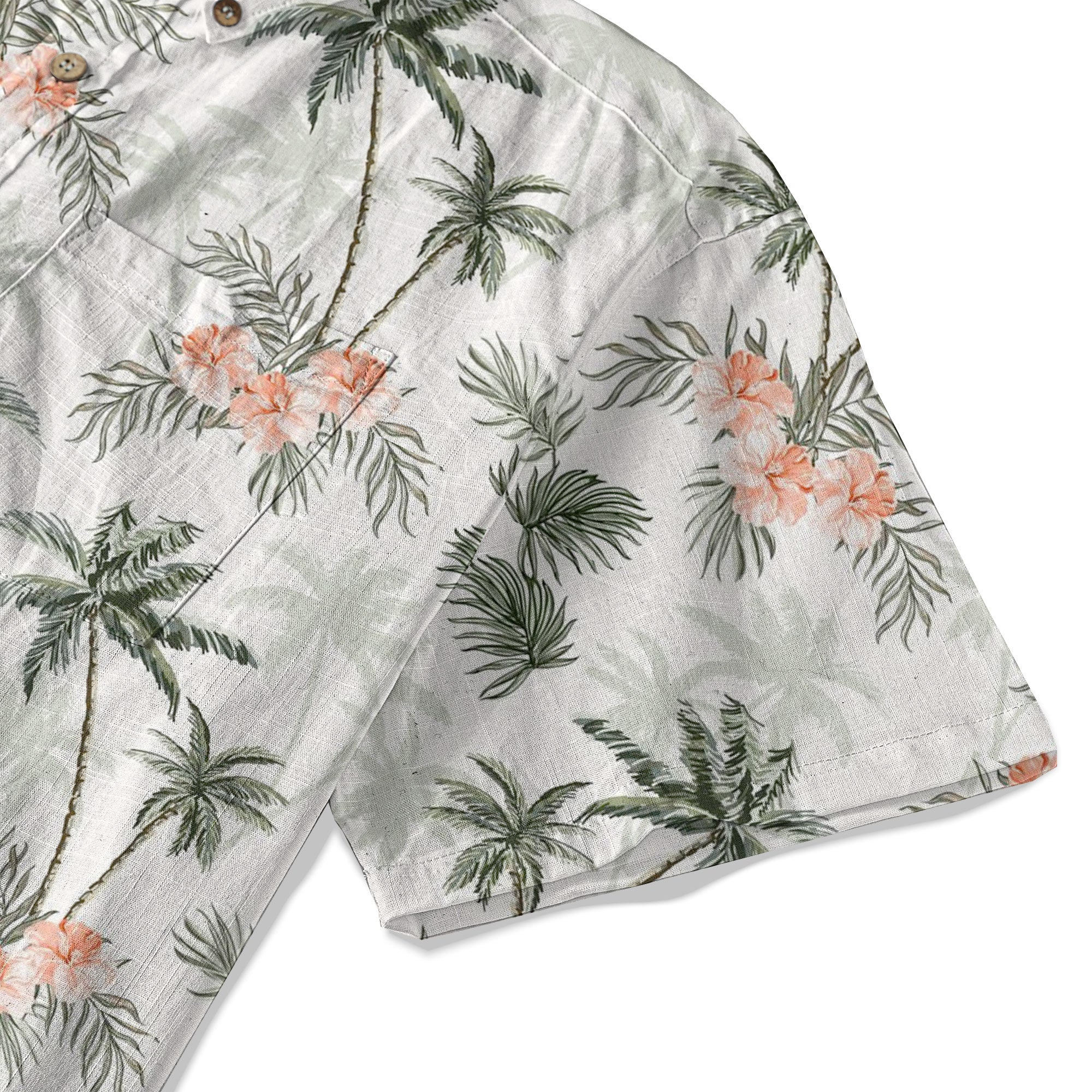 Tropical Palm Tree Hawaii Shirt, Hibiscus Flowers Hawaii Shirt