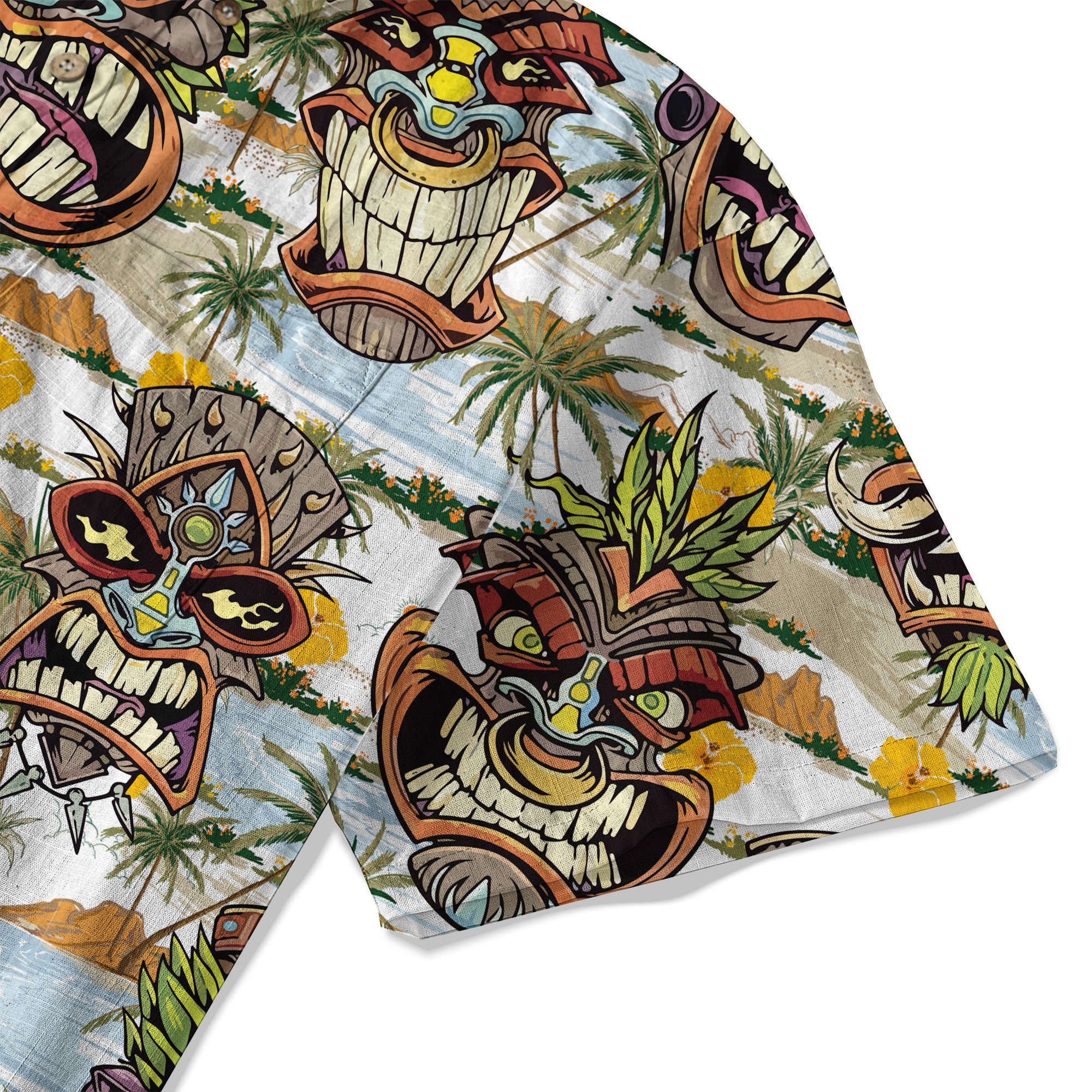 Tiki Mask Aloha Hawaii Shirt, Tiki Mask Ocean Hawaiian Shirt