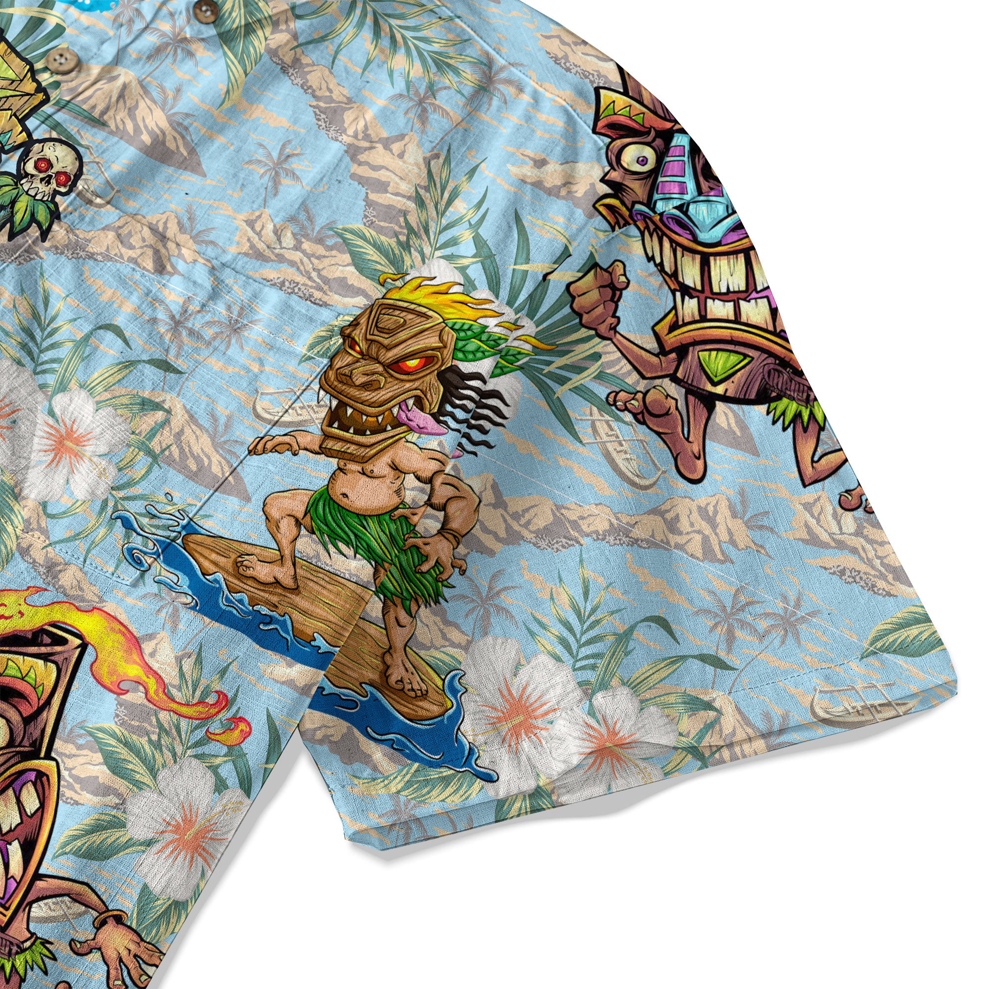 Tiki Mask Aloha Hawaii Shirt, Tiki Mask Ocean Hawaiian Shirt