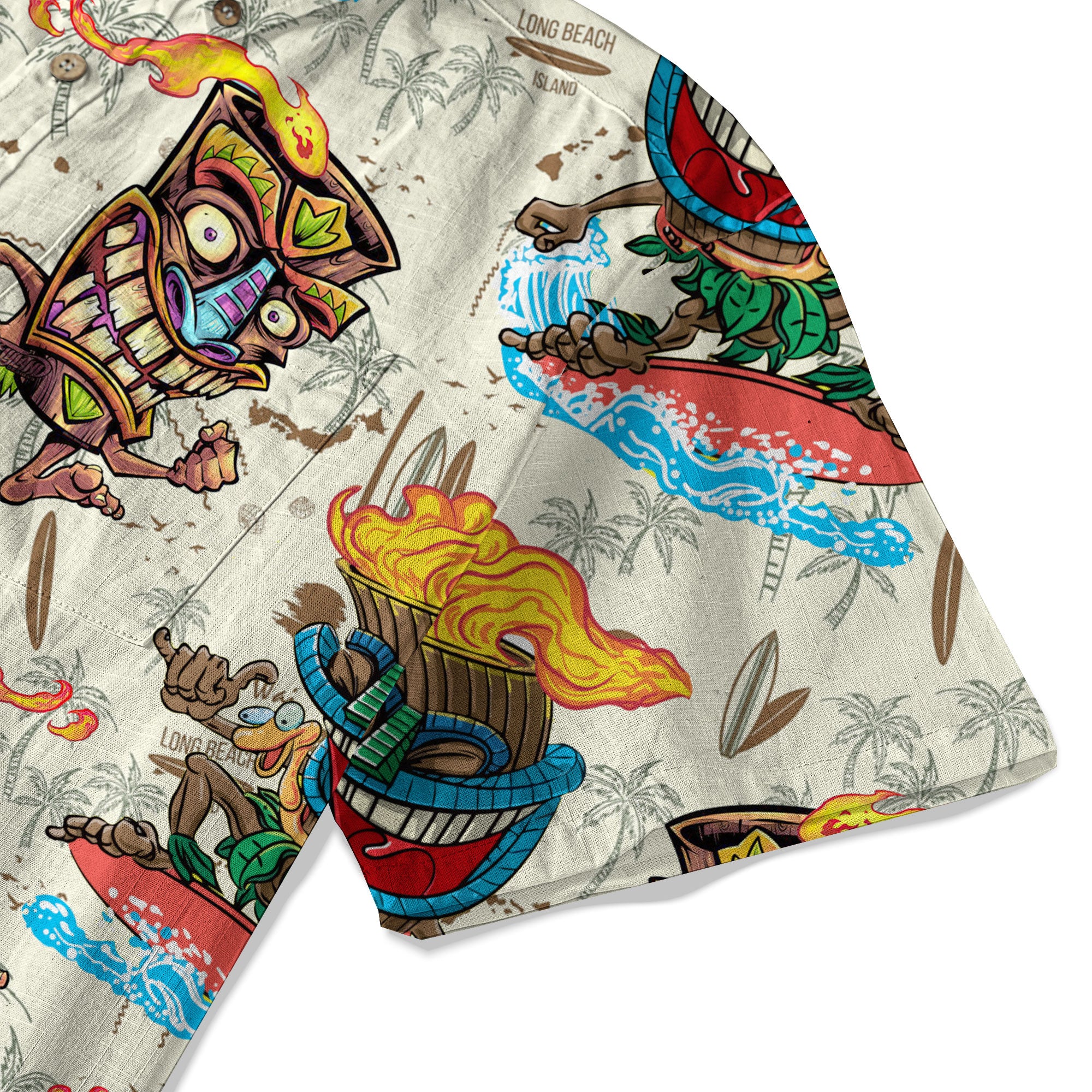 Tiki Mask Aloha Hawaii Shirt, Tiki Mask Long Island Hawaiian Shirt