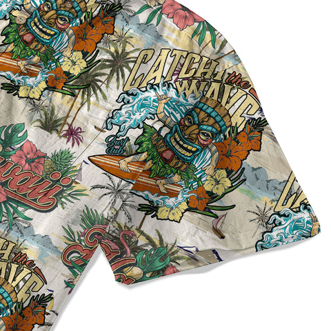 Tiki Mask Aloha Hawaii Shirt, Tiki Mask Long Island Beach Hawaiian Shirt