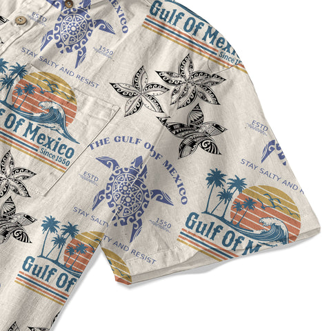 Retro Sunset Gulf Of Mexico Since 1550 Hawaii Shirt, Gulf of Mexico Hawaii Shirt