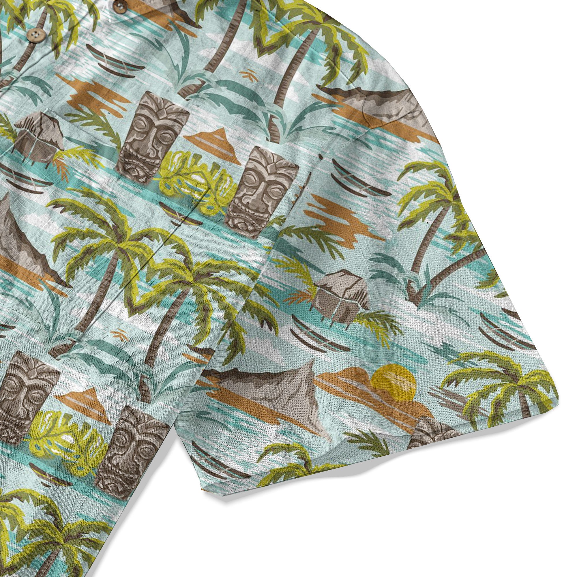 Colorful Tiki Hawaiian Shirt, Summer Vibes Aloha Hawaii Shirt