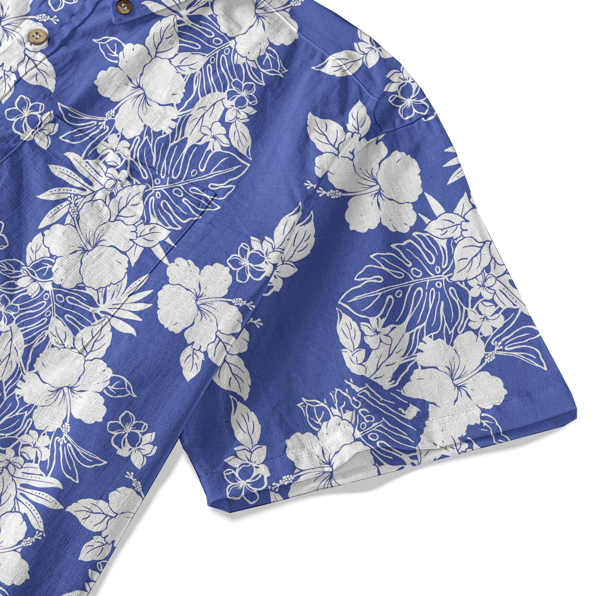 Hibiscus Floral Pattern Button Up Hawaii Shirt