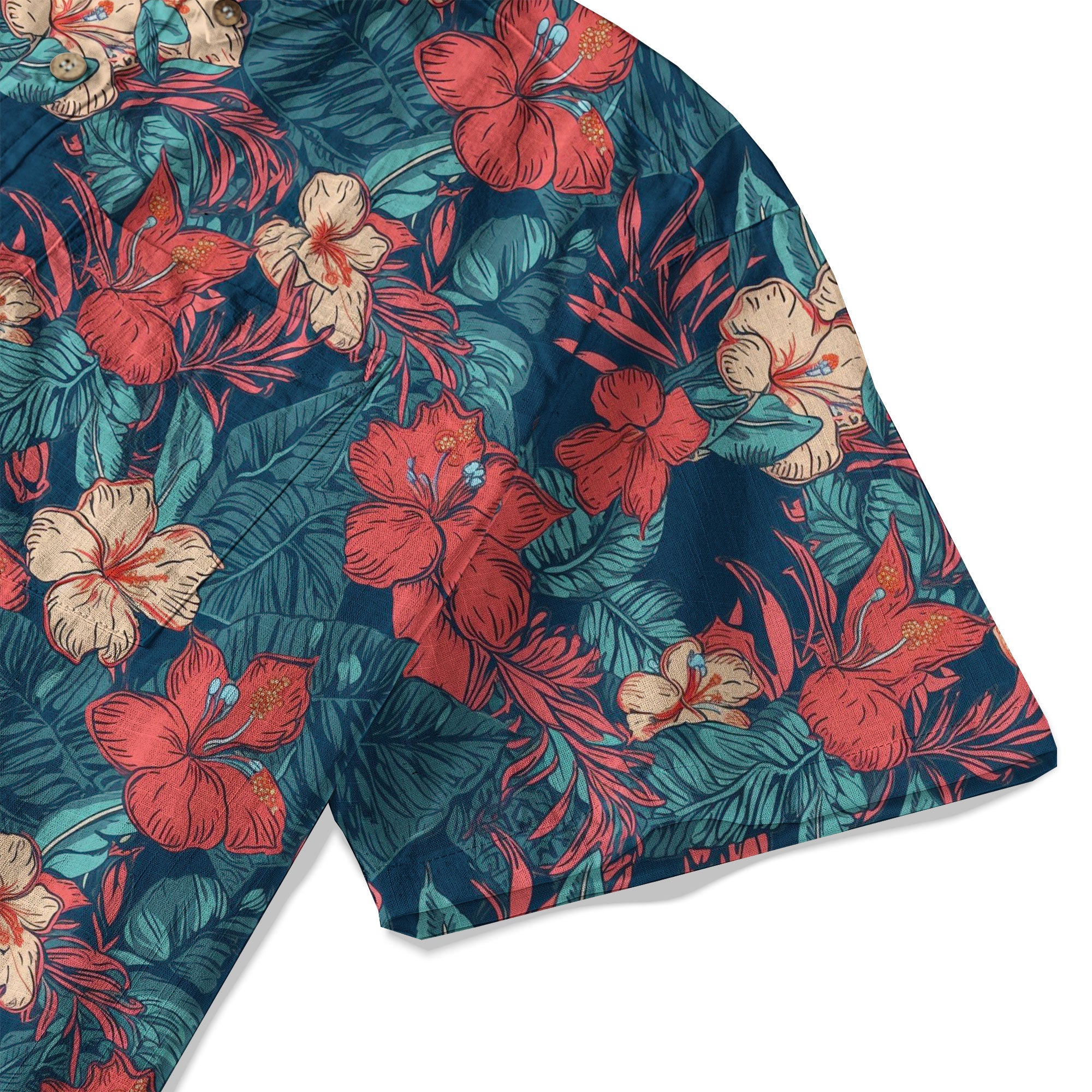 Hawaii Flowers Seamless Patterns Hawaiian Shirt For Men, Aloha Floral Pattern Hawaii Shirt