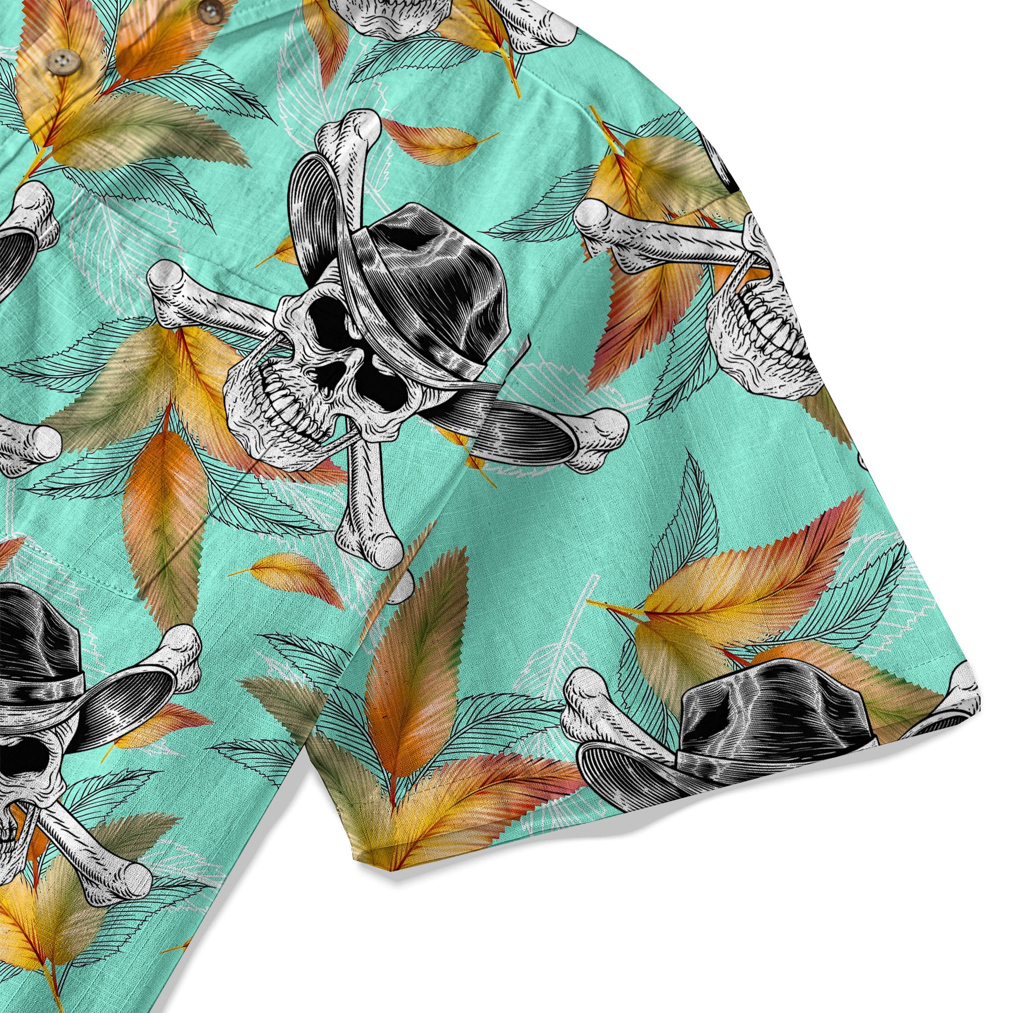 Western Skull Hawaiian Shirt Tropical Summer Vacation