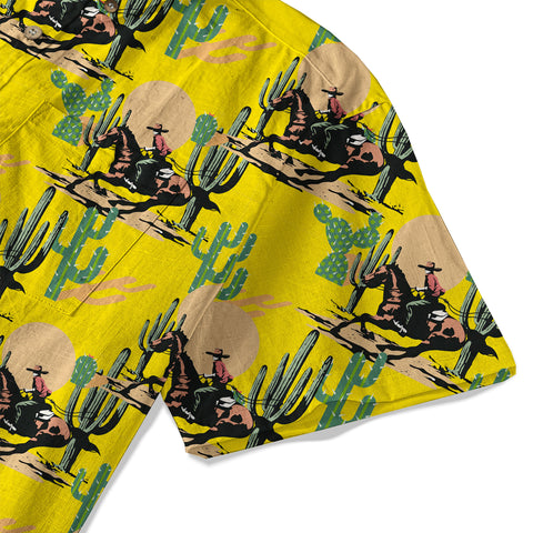 Cowboy Cactus Hawaiian Shirt Wild West Tree Shirt