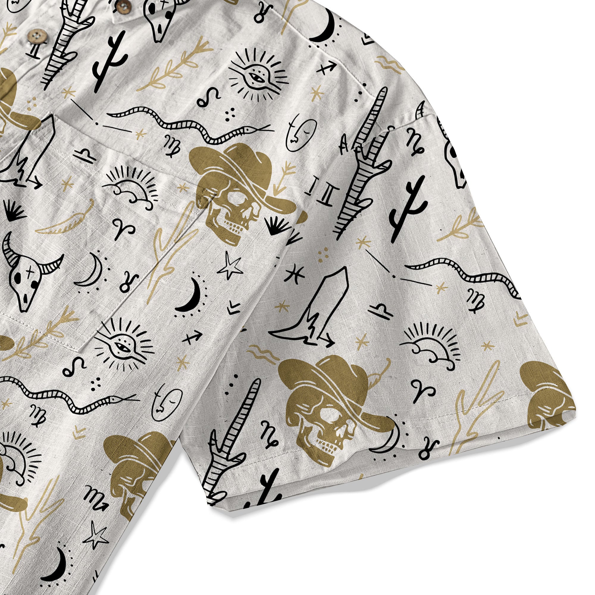 Western Skull Hawaiian Shirt Tropical Summer Vacation