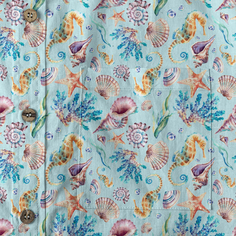 Ocean Animals Aloha Theme Hawaiian Shirt, Summer Vibes Button Down Hawaii Shirt - The Palmix