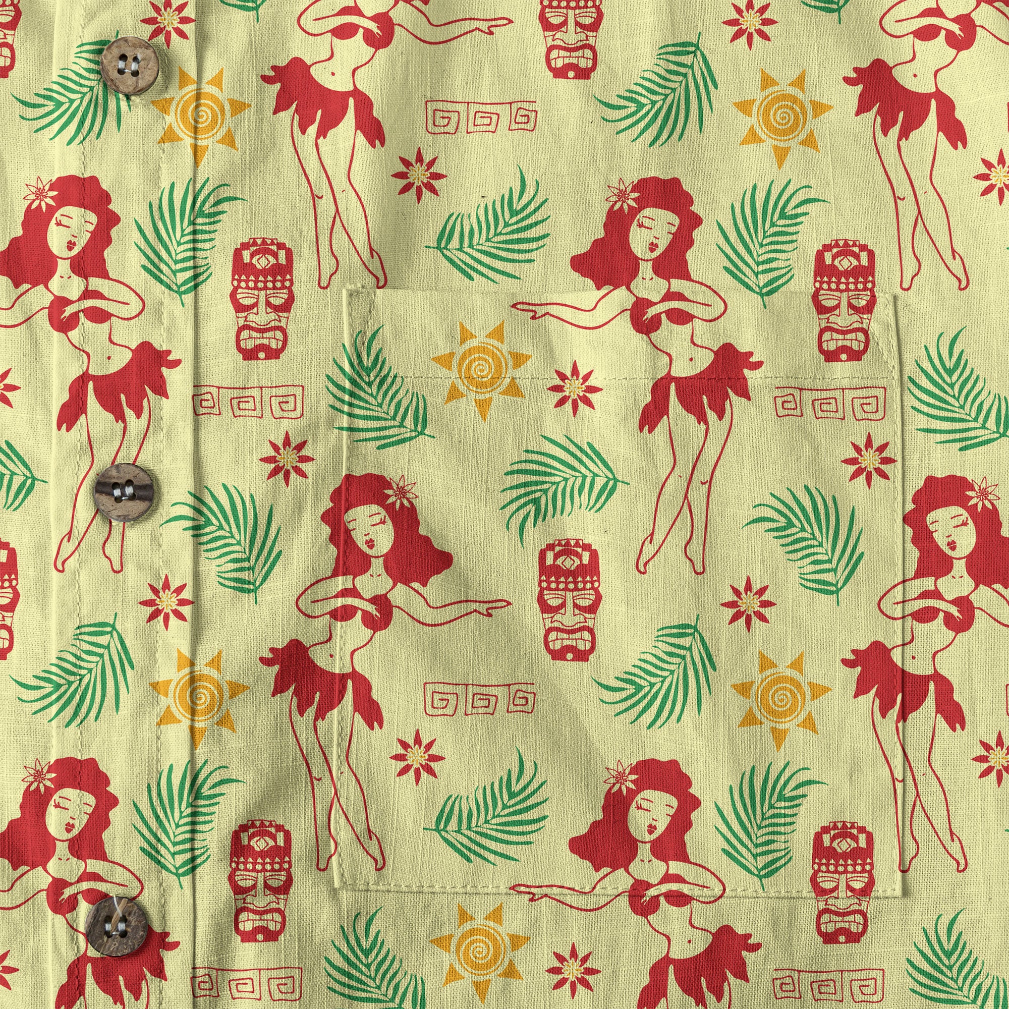 Tribal Tiki Hula Hawaiian Shirt