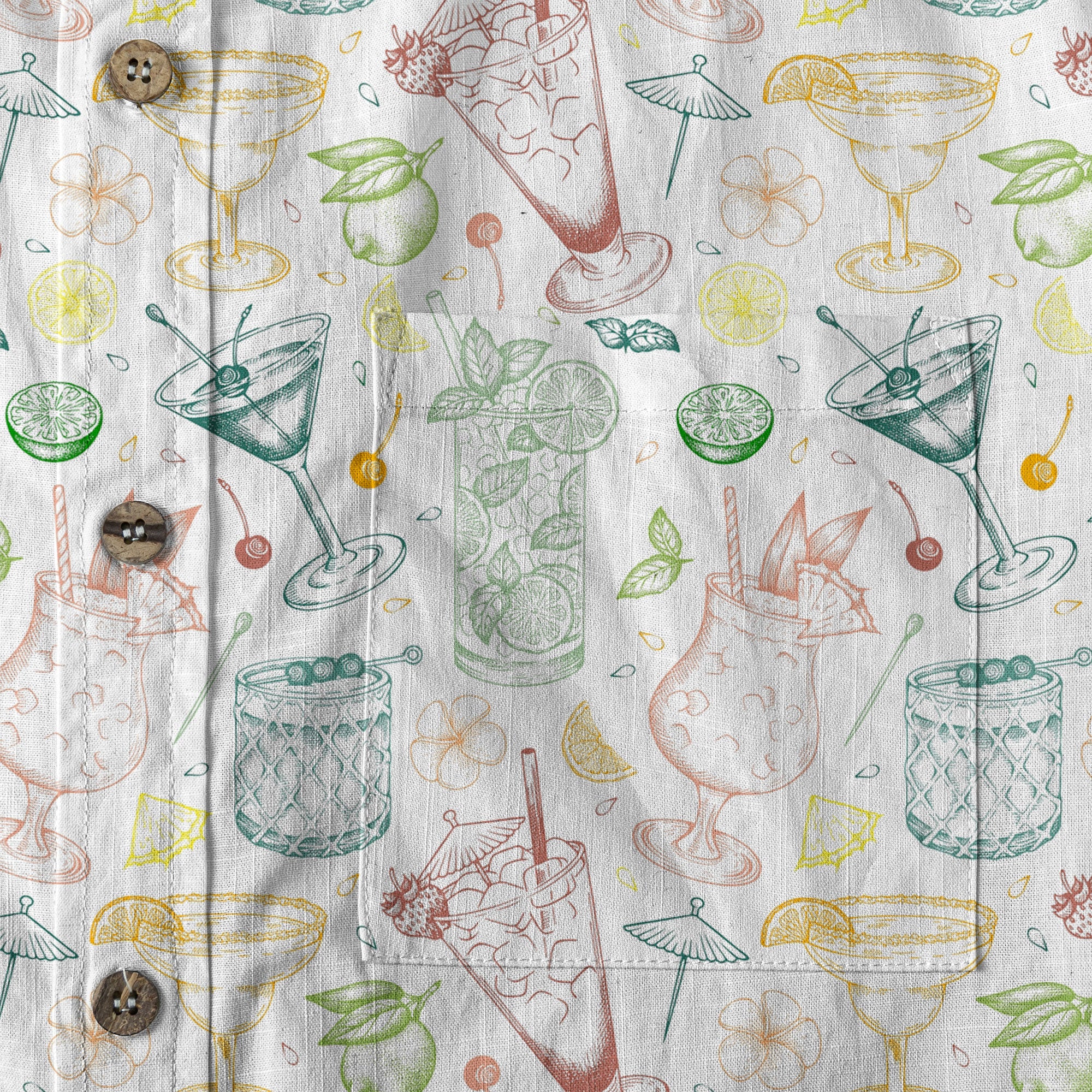 Cocktail Aloha Hawaii Shirt, Tropical Drinks Summer Vibes Hawaii Shirt
