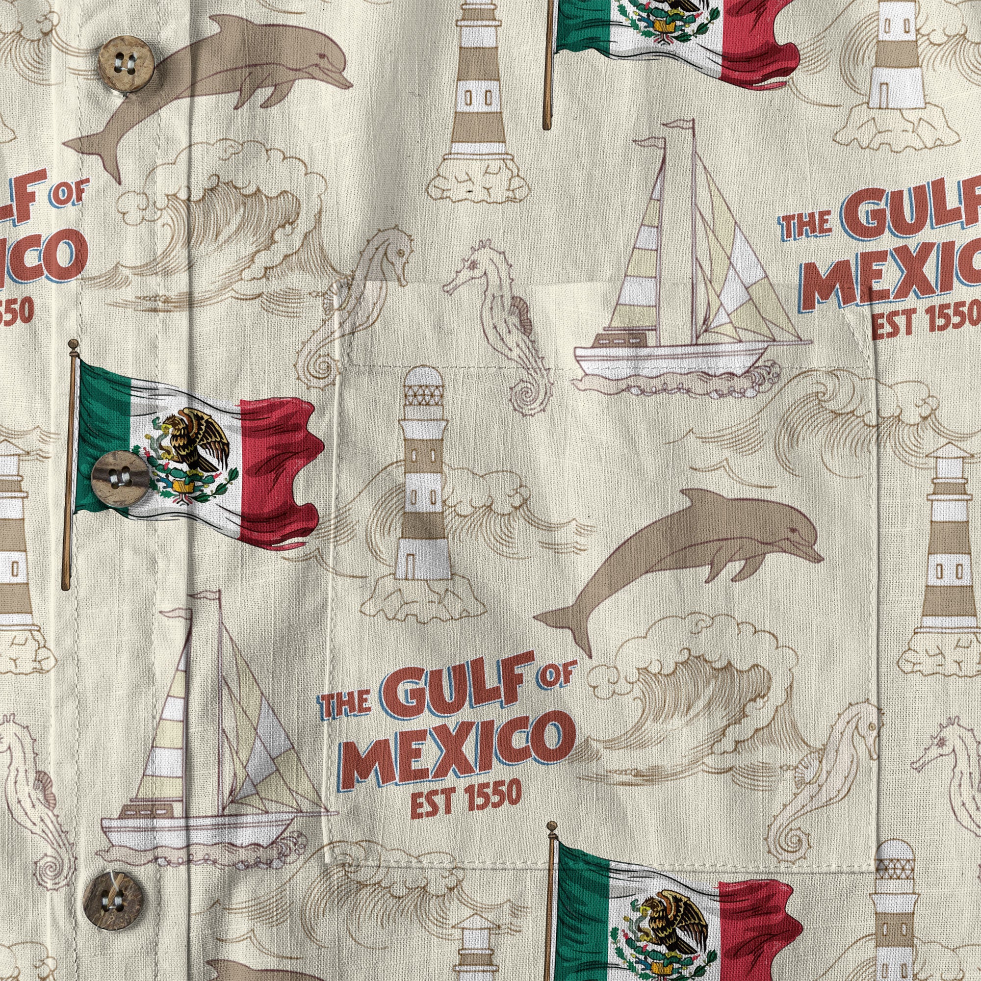 Gulf of Mexico Hawaiian Shirt For Men Women, Gulf Coast Shirt