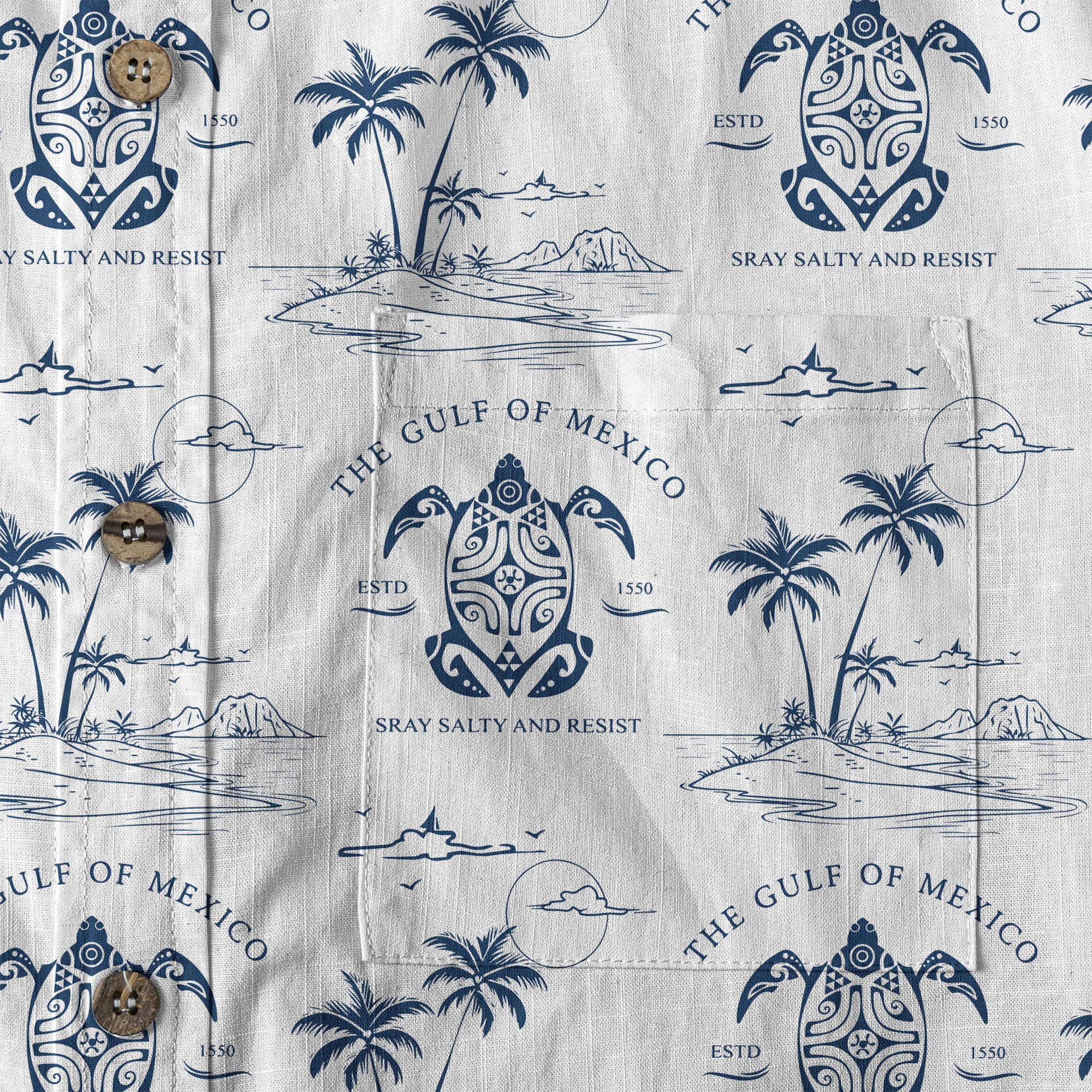 Gulf Of Mexico Hawaiian Shirt, Turtle Ocean Hawaii Shirt