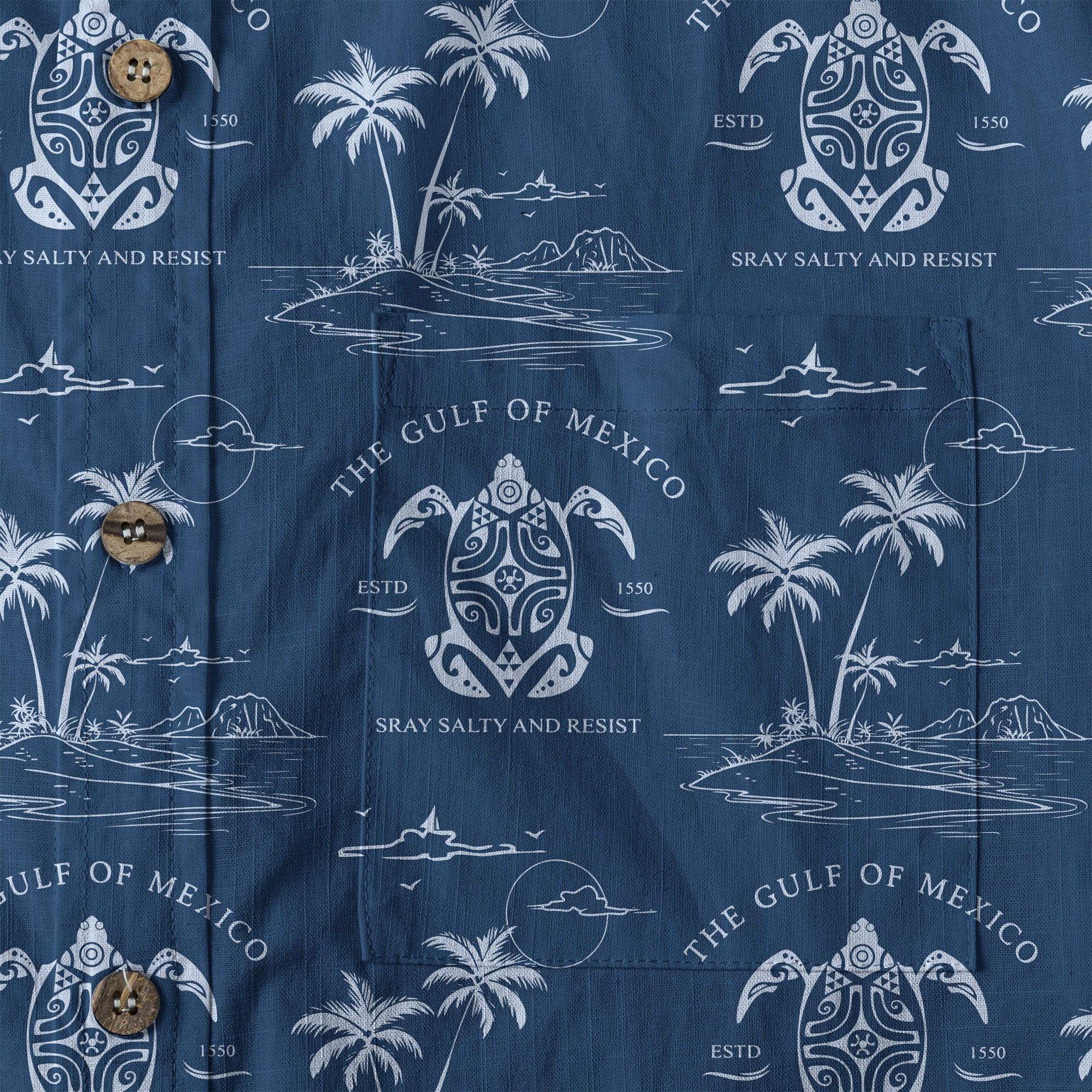 Gulf Of Mexico Hawaiian Shirt, Turtle Ocean Hawaii Shirt