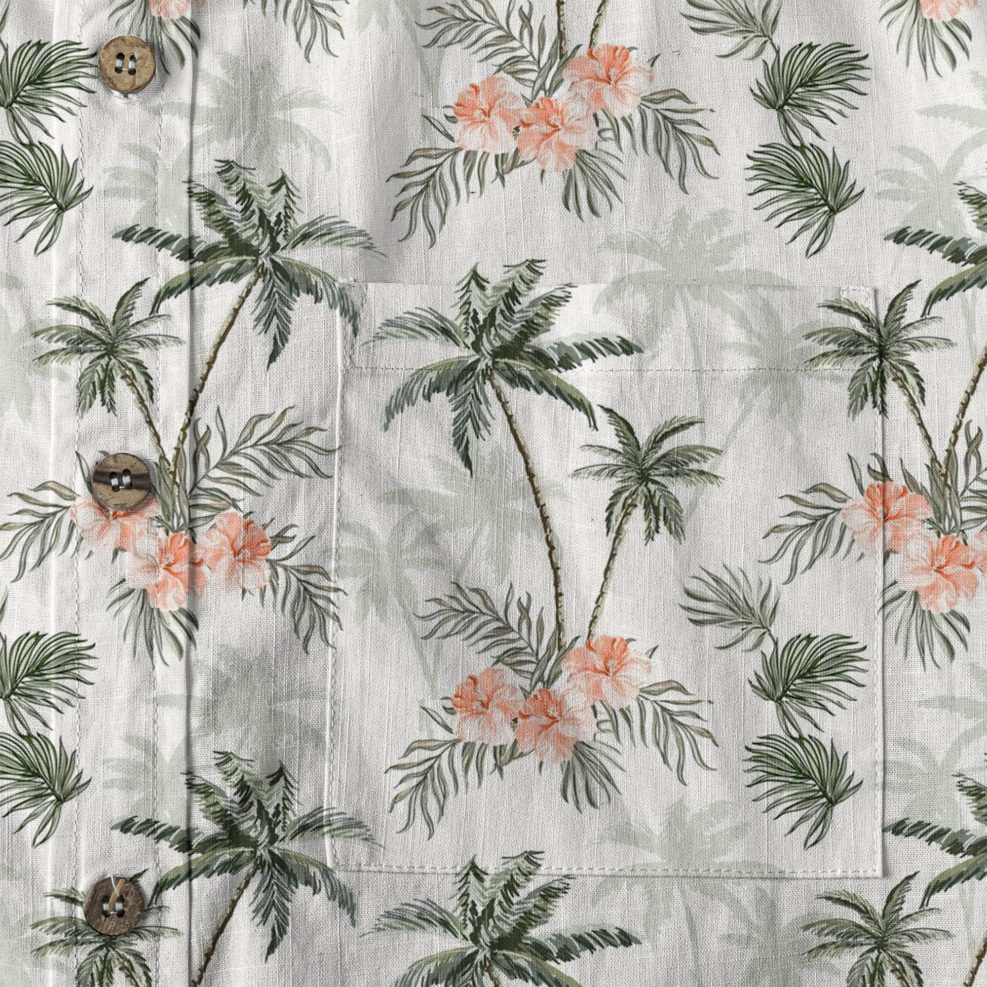 Tropical Palm Tree Hawaii Shirt, Hibiscus Flowers Hawaii Shirt
