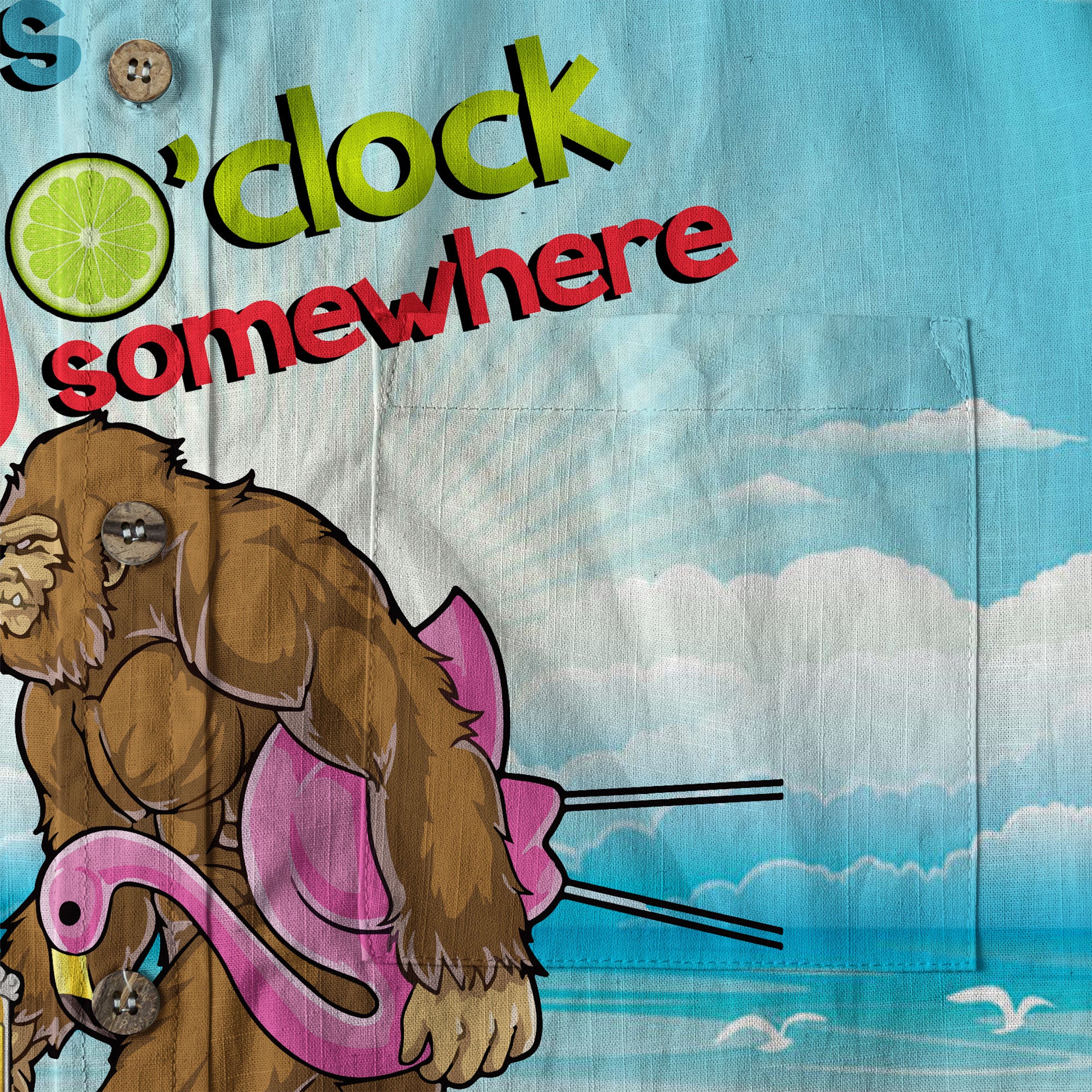 It's 5 O'clock Somewhere Bigfoot Hawaiian Shirt, Summer Vibes Bigfoot Beer Hawaii Shirt