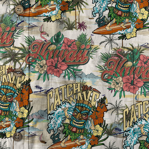Tiki Mask Aloha Hawaii Shirt, Tiki Mask Long Island Beach Hawaiian Shirt