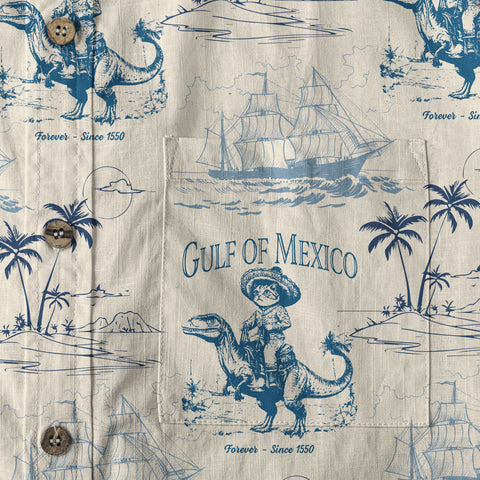 Gulf of Mexico Funny Cat Riding Dinosaurs Shirt