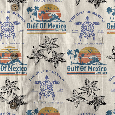 Retro Sunset Gulf Of Mexico Since 1550 Hawaii Shirt, Gulf of Mexico Hawaii Shirt