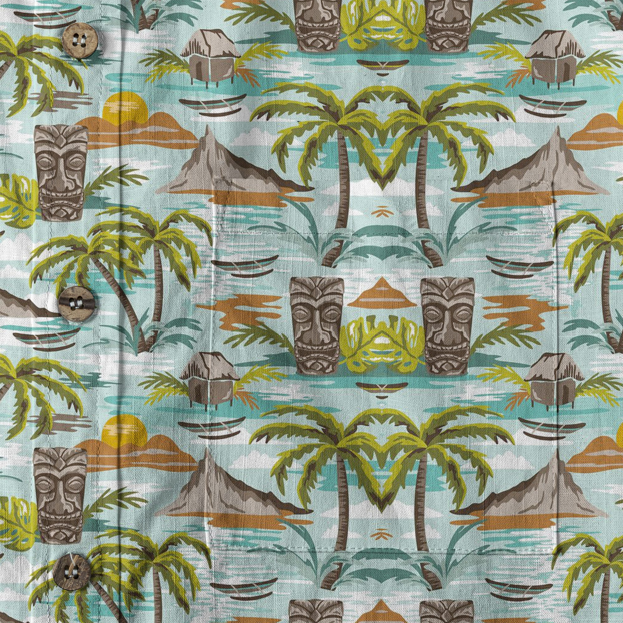 Colorful Tiki Hawaiian Shirt, Summer Vibes Aloha Hawaii Shirt